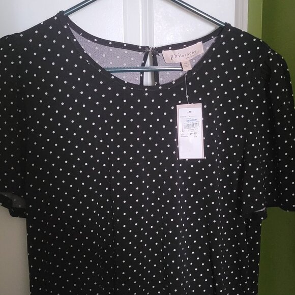 Nwt Philosophy black & white s/s top - Picture 1 of 6